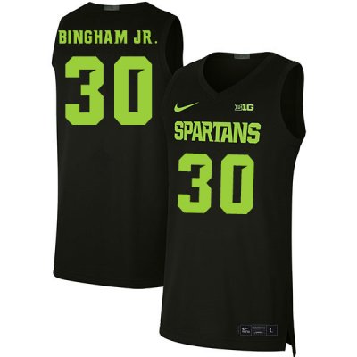 Men Marcus Bingham Jr. Michigan State Spartans #30 Nike NCAA 2020 Black Authentic College Stitched Basketball Jersey NR50Y56JU